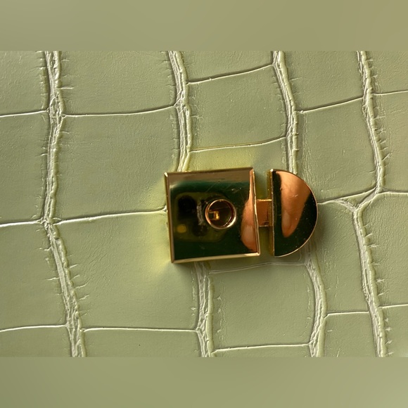 JW PEI Mini Flap Bag - Sage Green Croc × 1 - Picture 4 of 5
